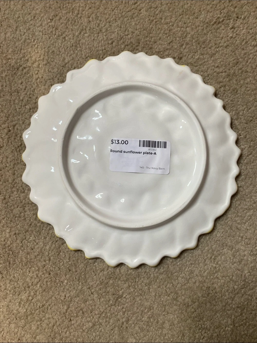 Certified International Sunflower Ceramic Decorative Plate - Yellow & Brown